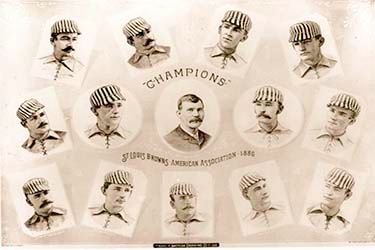 1886 American Association Champions St. Louis Browns