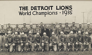 1935 NFL Champions <br> Detroit Lions